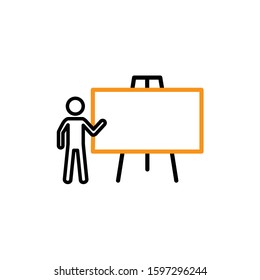 Board icon. Line and two colour design template