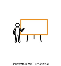 Board icon. Line and two colour design template