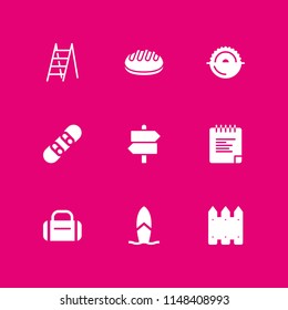 board icon set. snowboard, bread and surfboard vector icon for graphic design and web
