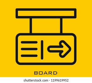 Board icon signs