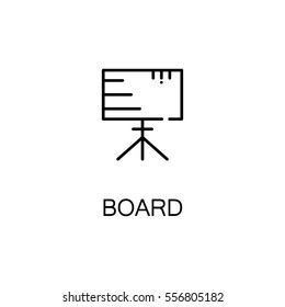 Board icon. Single high quality outline symbol for web design or mobile app. Thin line sign for design logo. Black outline pictogram on white background