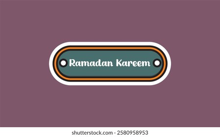 The board icon that reads Ramadan Kareem is suitable for the Ramadan theme