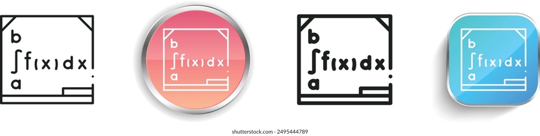 board icon. Thin Linear, Regular and Button Style Design Isolated On White Background