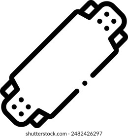 icono del tablero. Diseño De Estilo Lineal Delgado Aislado Sobre Fondo Blanco