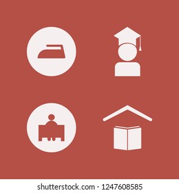 board icon. board vector icons set graduaded student, school, iron and teacher