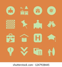board icon. board vector icons set kitchen, hospital sign, target and sleigh bells