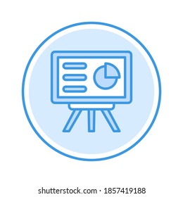 ilustración vectorial de icono de placa. diseño de círculo azul de icono de tablero.