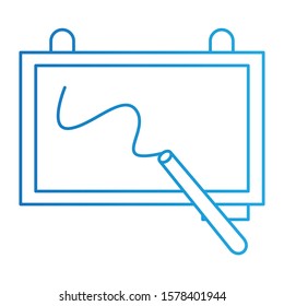 Board Icon, Vector Illustration, Education Outline