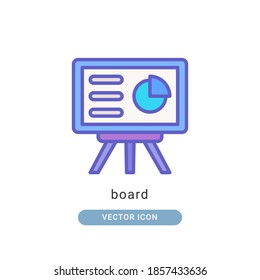 ilustración vectorial de icono de placa. diseño de color lineal con icono de tabla.
