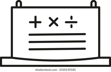 Icono de Tablero Icono de línea de Vector Diseño