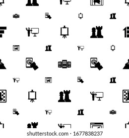 board icons pattern seamless. Included editable filled Easel, Big data, Banner Ads, coach, testing, Strategy game, director, Chess, Priority icons. board icons for web and mobile.