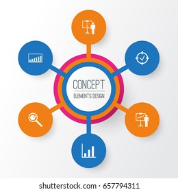 Board Icons Set. Collection Of Approved Target, Bar Chart, Project Analysis And Other Elements. Also Includes Symbols Such As Graph, Diagram, Idea.