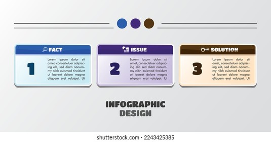 An Board of Infographic Design with rectangle style