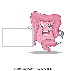 With board intestine character cartoon style