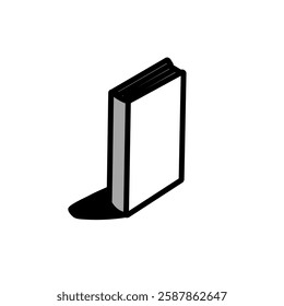 Board with isometric icon. Sign and symbol. Vector line art, clip art, minimalist simple outline. Hand drawing technology illustration. Sticker print design