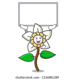 Up board jasmine flower character cartoon