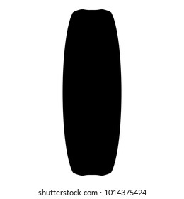 Board for kiteboard sport icon black color Flat illustration