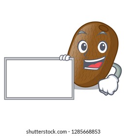 With board kiwifruit slices in the shape cartoon