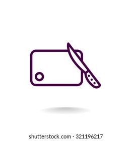 board and knife icon