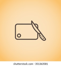 board and knife icon