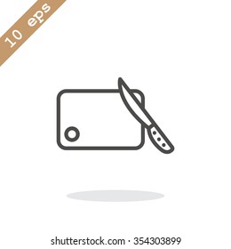 board and knife icon