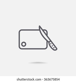 board and knife icon