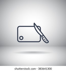 board and knife icon