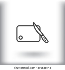 board and knife icon