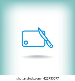 Board and knife Icon