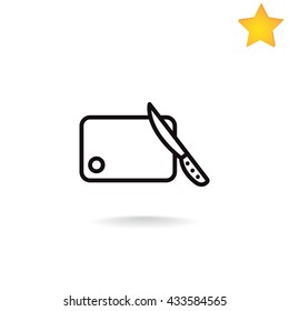Board and knife Icon