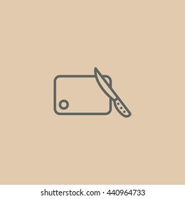 Board and knife Icon
