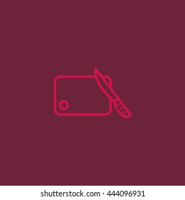 Board and knife Icon