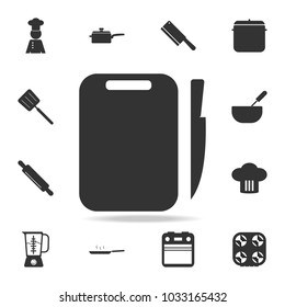 Board and knife icon. Set of Chef and kitchen  element icons. Premium quality graphic design. Signs and symbols collection icon for websites, web design, mobile app on white background