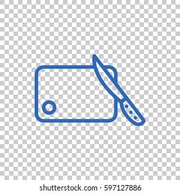  Board and knife Icon Vector. 