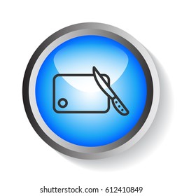  Board and knife Icon Vector. 