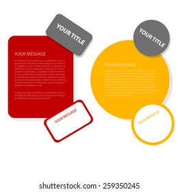 Board label card vector background circle and square on white background for text and message modern artwork design