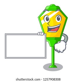 With board lamps post collection in a cartoon