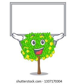 Up board lemon tree in the cartoon shape