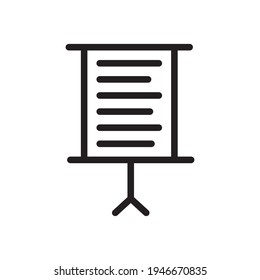 Board line icon. Office tool. the icon can be used for application icon, web icon, infographic. print on all types of paper. Editable stroke. Design template vector