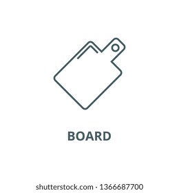 Board line icon, vector. Board outline sign, concept symbol, flat illustration