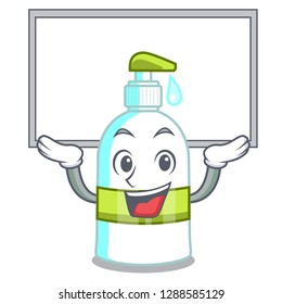 Up board liquid soap in the character bottles