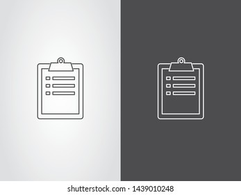 Board List Clipboard Schedule Document Files Checklist Icon Outline