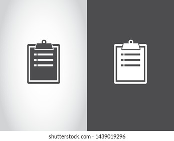 Board List Clipboard Schedule Document Files Checklist Icon Black White