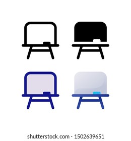 Board logo icon design in four style. Line, Solid, Flat Gradient and Color Line style