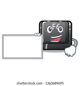 With board longest F6 button on cartoon computer