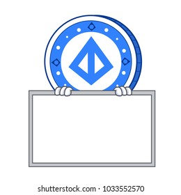 With board loopring coin character cartoon