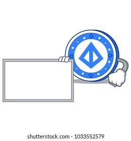 With board loopring coin character cartoon