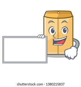 With board mailer envelope in the character shape