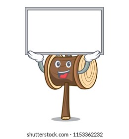 Up board mallet character cartoon style