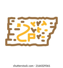 board with map color icon vector. board with map sign. isolated symbol illustration